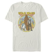 Men's Star Wars Groovy Retro Vision Graphic Tee Beige 3X Large